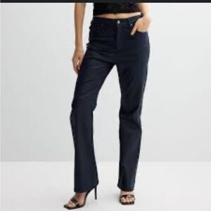 Tinseltown Midnight Blue Straight Leg Jeans High rise and slim fit .